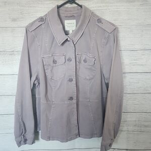 Torrid Gray Utility Jacket with Shoulder Tabs